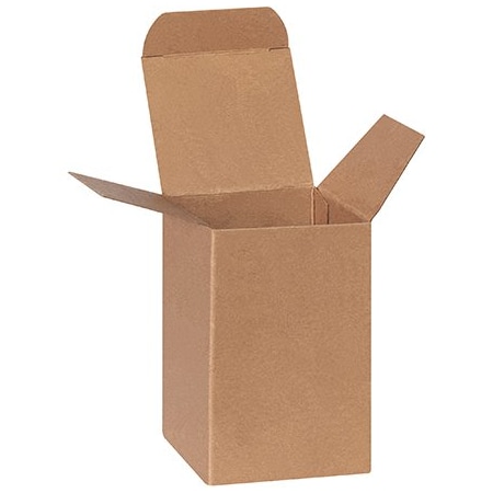 Bsc Preferred 2-1/2 x 2-1/2 x 4'' Kraft Reverse Tuck Folding Cartons, 500PK RTS18
